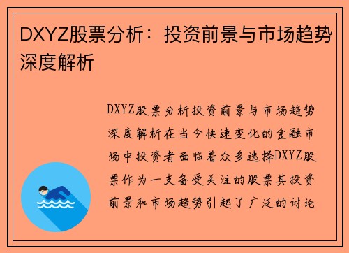 DXYZ股票分析：投资前景与市场趋势深度解析